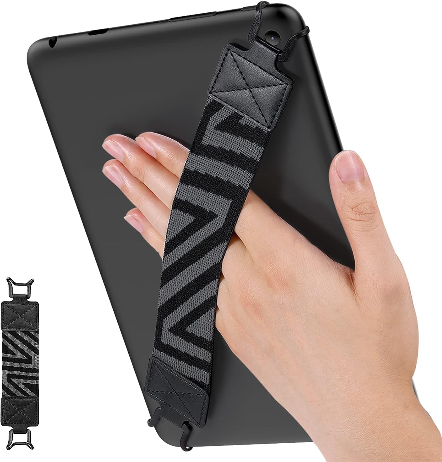 MoKo Security Hand-Strap for 9-11 Inch Tablet, iPad Pro/Air/Kindle Fire Black 