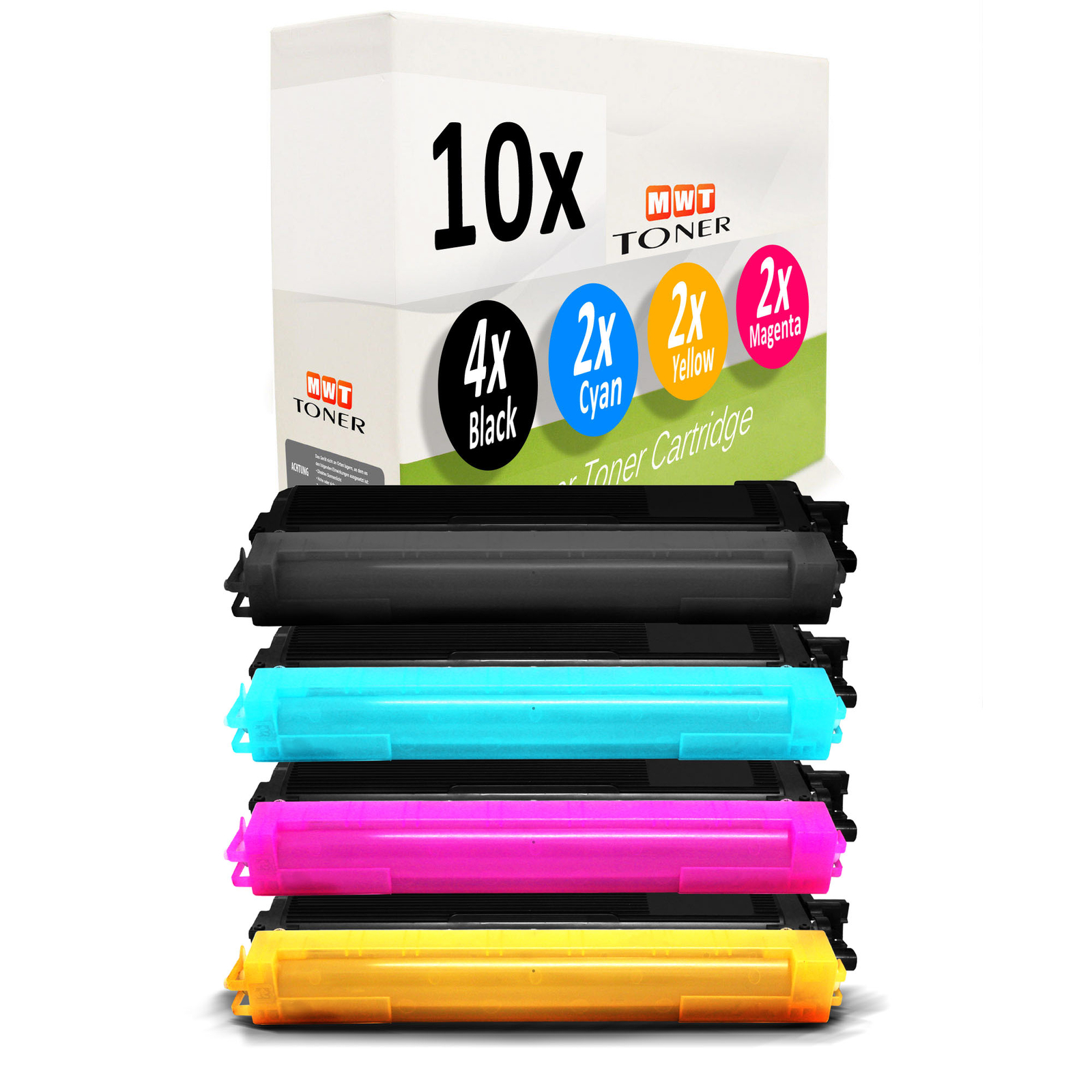 10x MWT Cartridge Compatible for Brother HL-3075-CW DCP-9010-CN Mfü-9320-CW