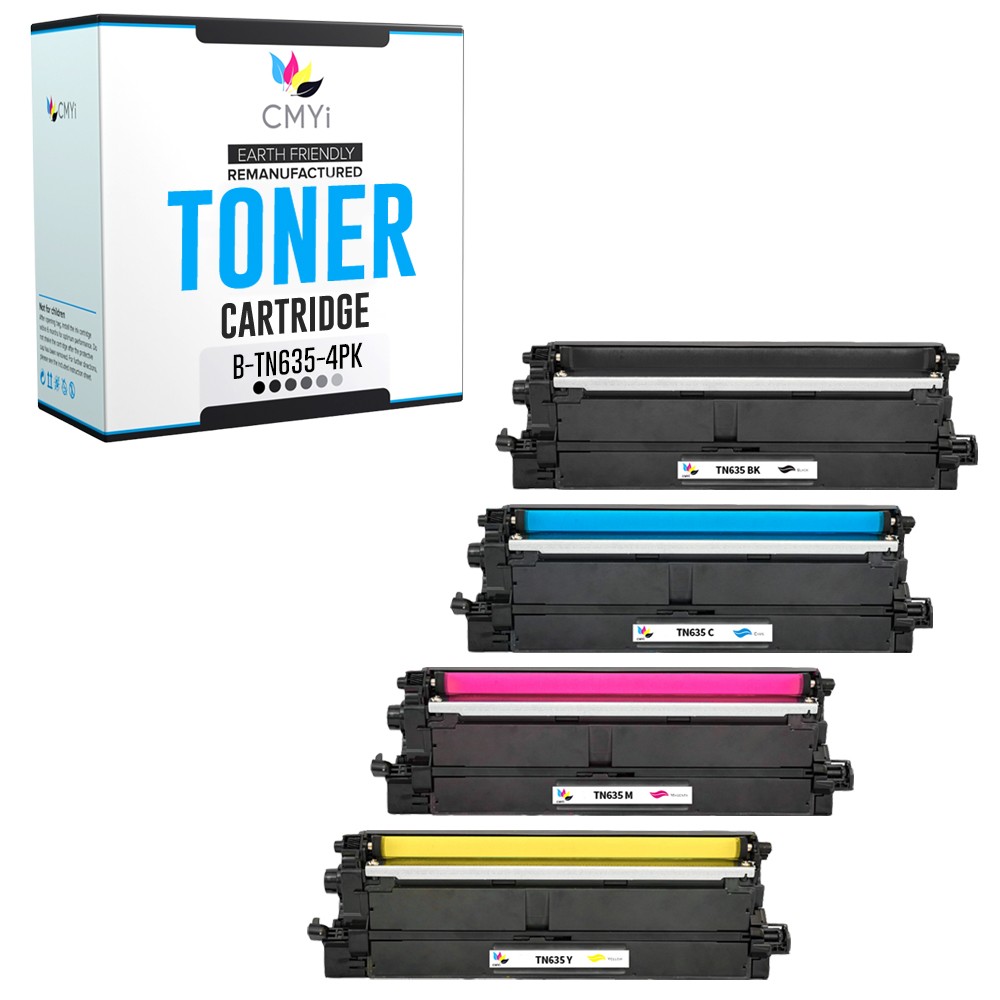 4-Pack Compatible CMYi TN635 Toner Cartridges Combo fits Brother HL-L8430CDWT