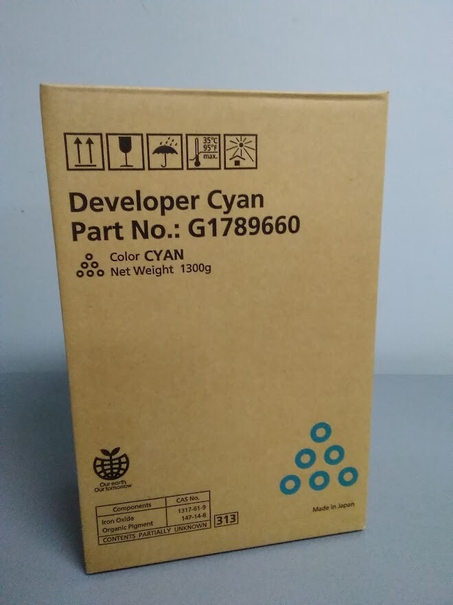 Genuine Ricoh Savin Lanier G1789660 Cyan Developer For C720 C900 C900S