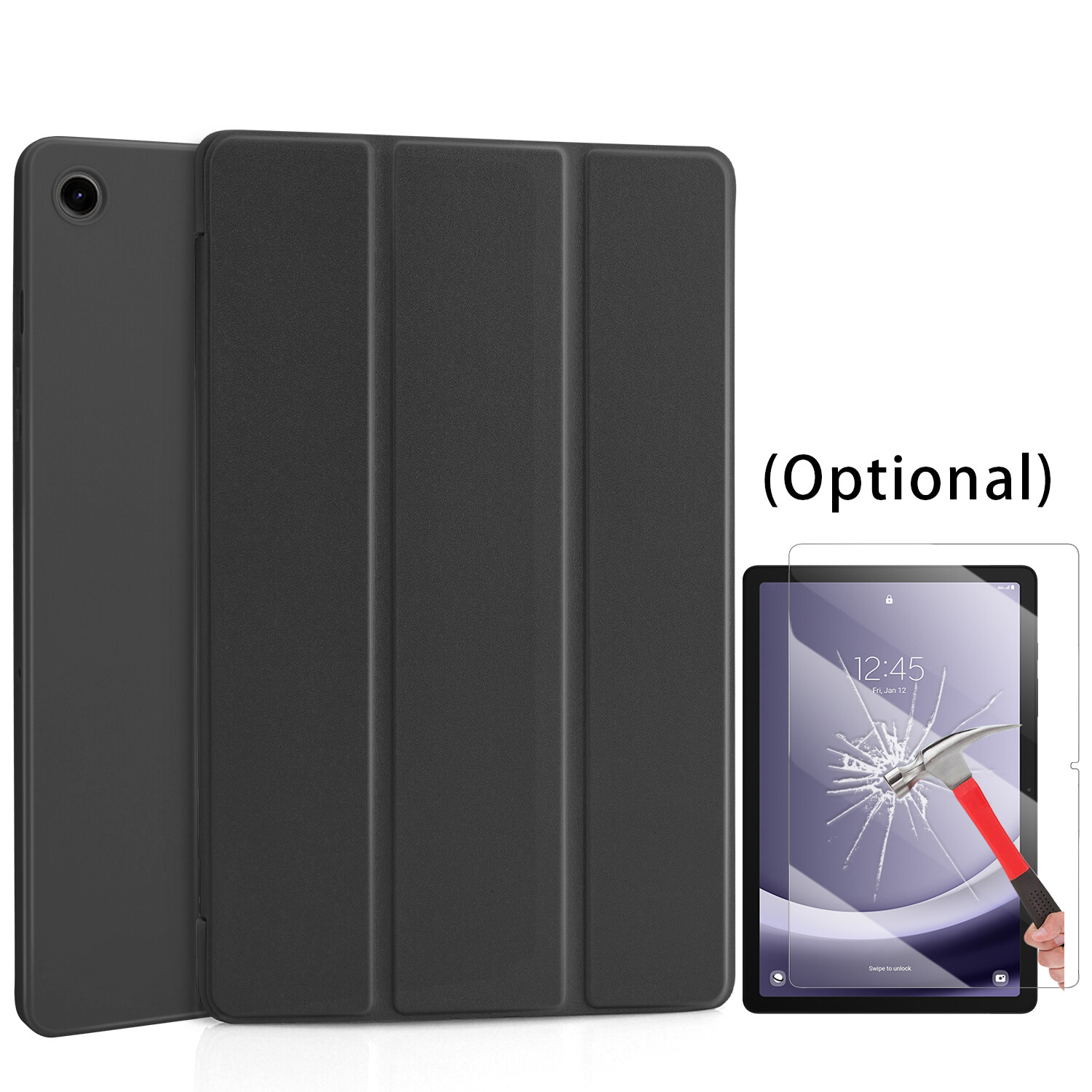 Case For Samsung Galaxy Tab A11+ 2025 11" Cover/ Tempered Glass Screen Protector