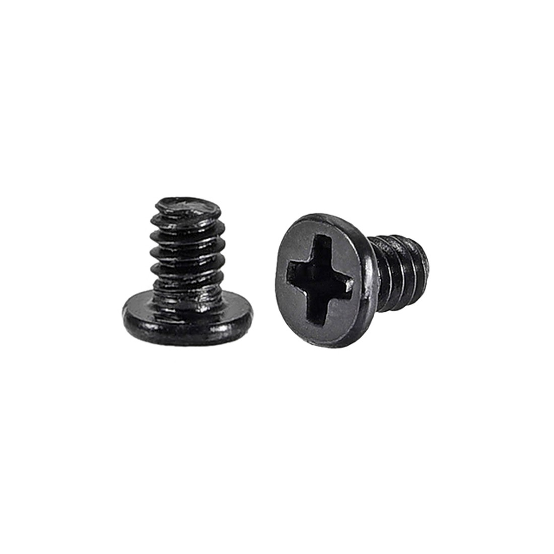 M1.4x2mm Laptop Notebook Computer Screws Phillips Screw Black 2.5mm Dia 50pcs