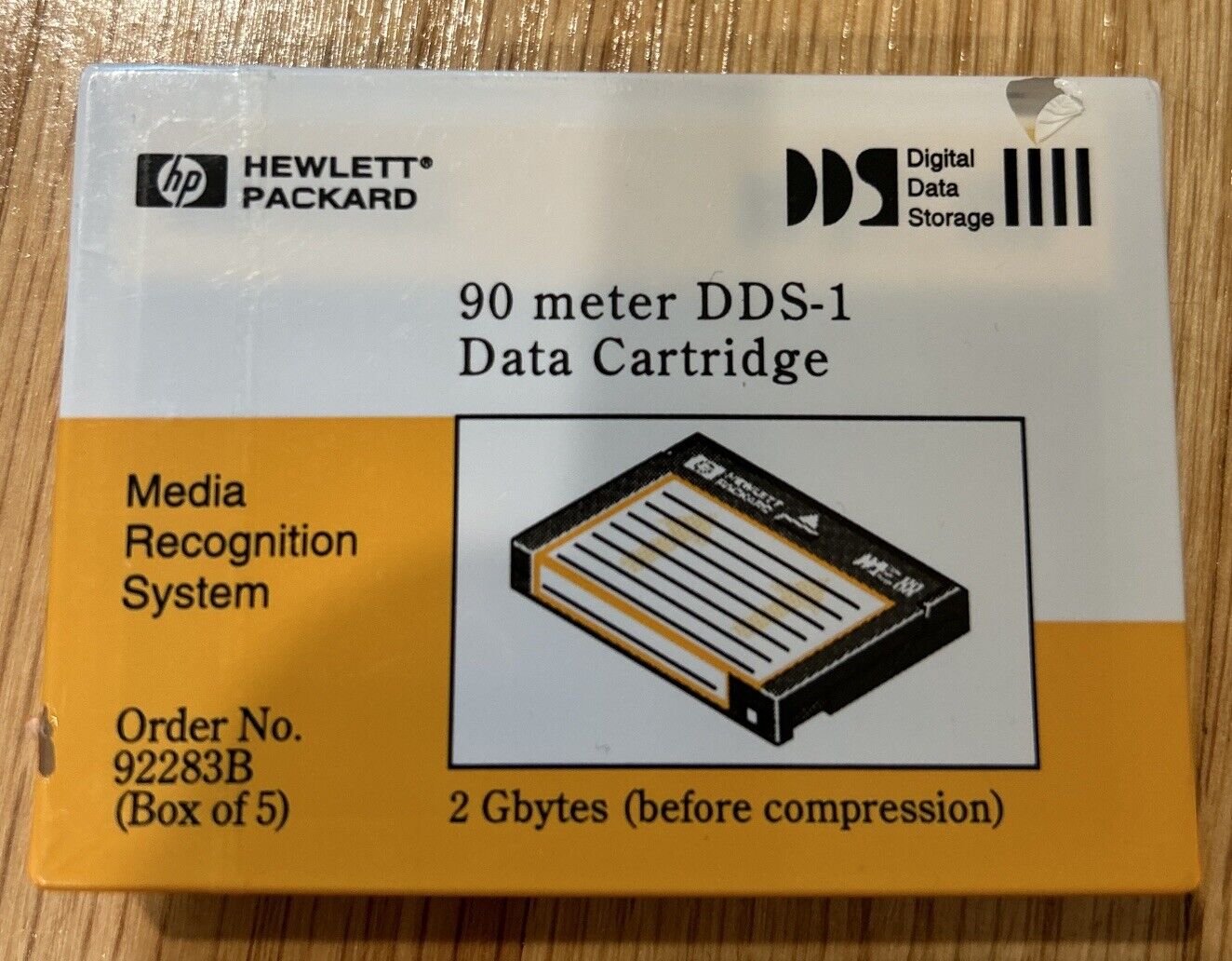 New Sealed HP 90 Meter DDS-1 Tape Data Cartridge - 2Gb
