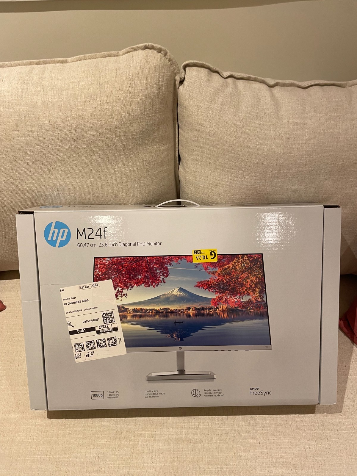 HP M24f 23.8'', 60,47cm, IPS LCD Monitor - Natural Silver/Black