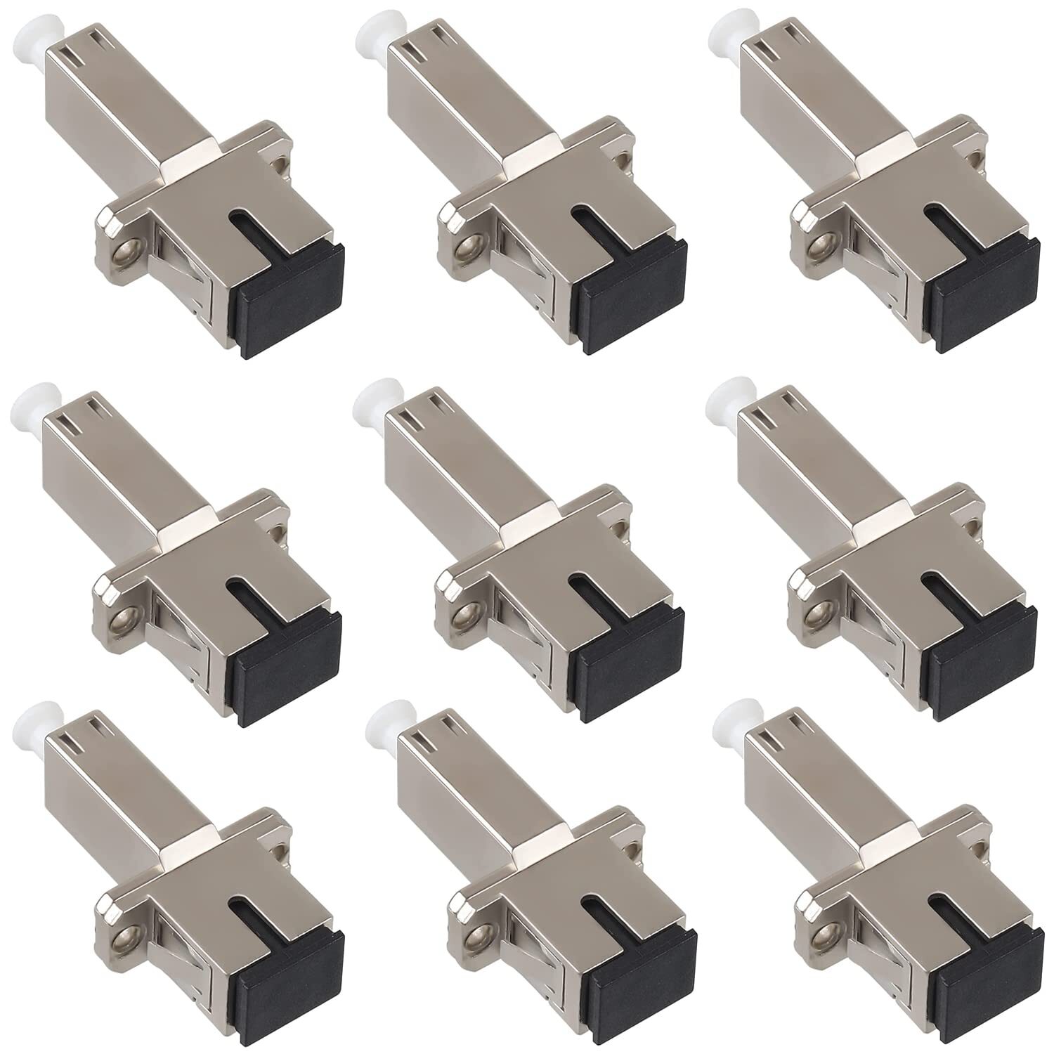9 Pack Singlemode LC Female to SC Female Fiber Optic Adapter Hybrid Connector...