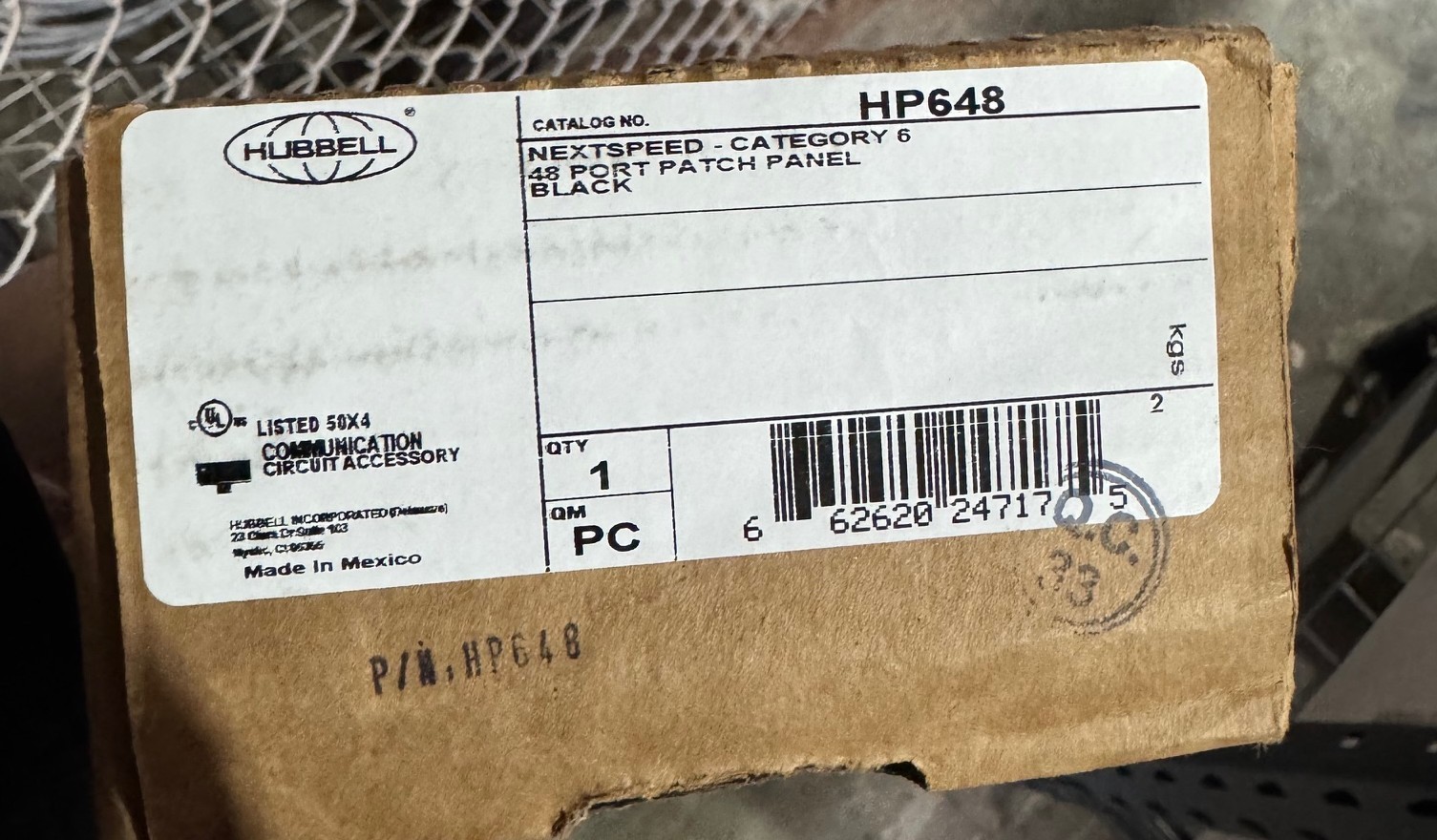 HP648 NEXTSPEED CAT6 48 PORT PATCH PANEL