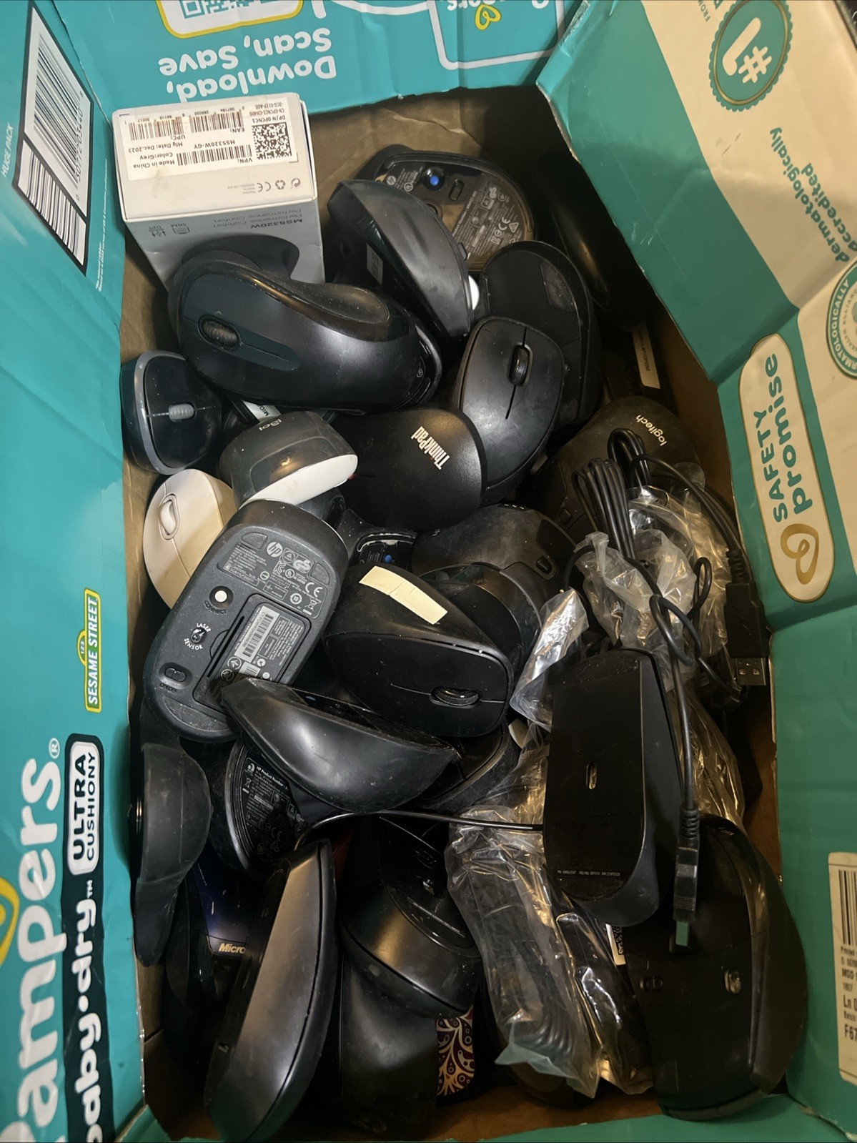 Lot 80 Wireless Bluetooth Mouse Logitech IBM Microsoft Hp Untested Some Wired