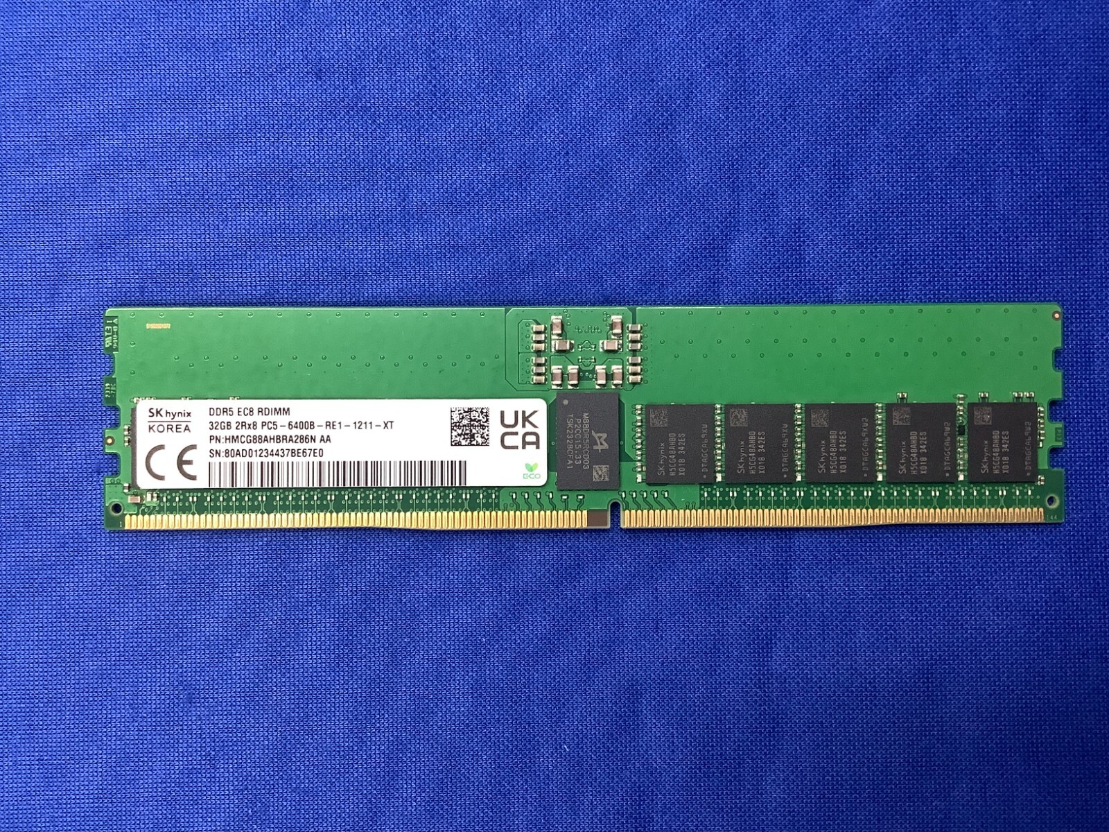 HMCG88AHBRA286N HYNIX 32GB (1X32GB) 2Rx8 PC5-6400B RDIMM MEMORY