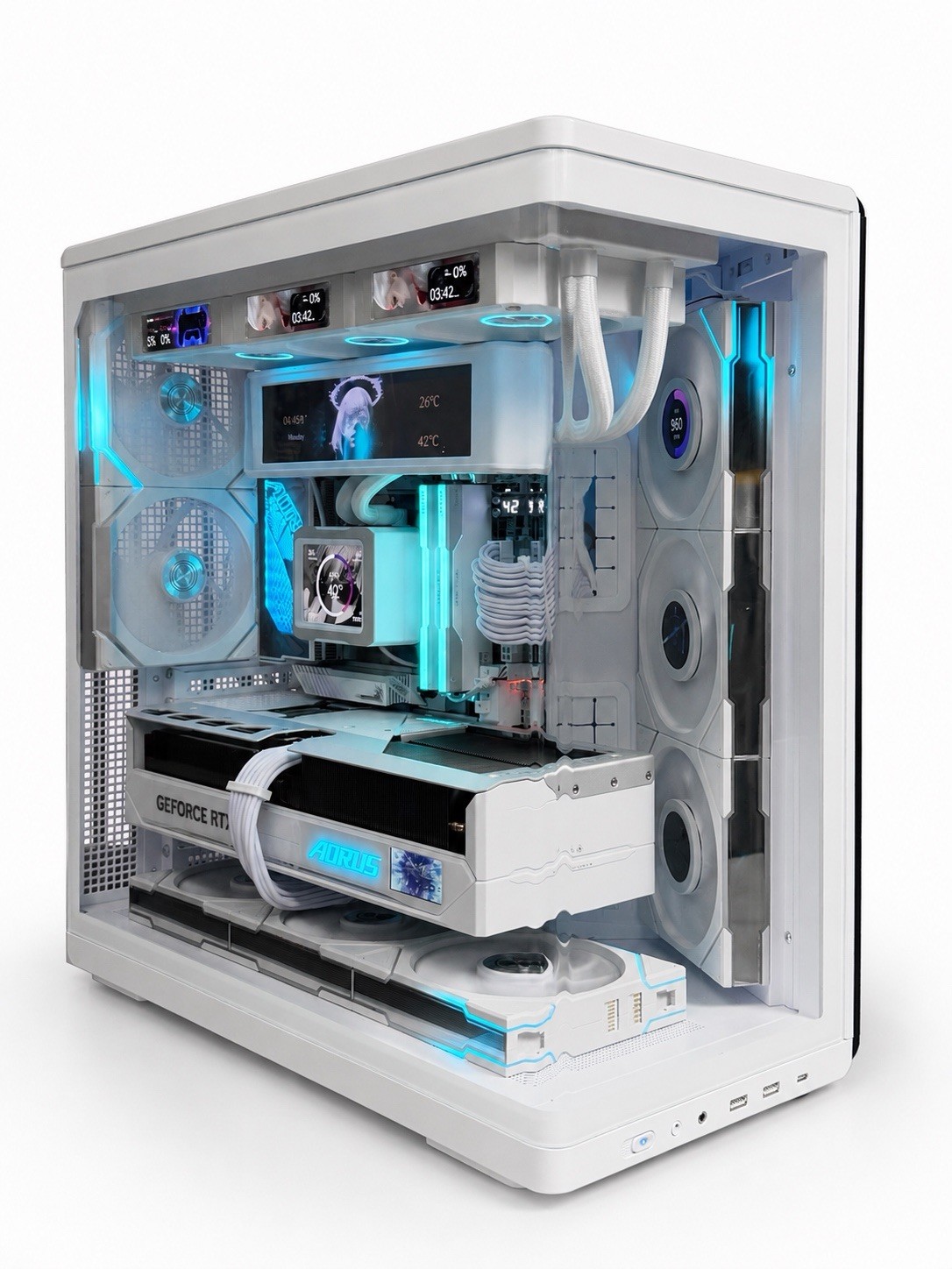 Custom Built White RTX 5080 Gaming PC | Ryzen 9 9900X3D | 64GB DDR5 | 4TB Gen5