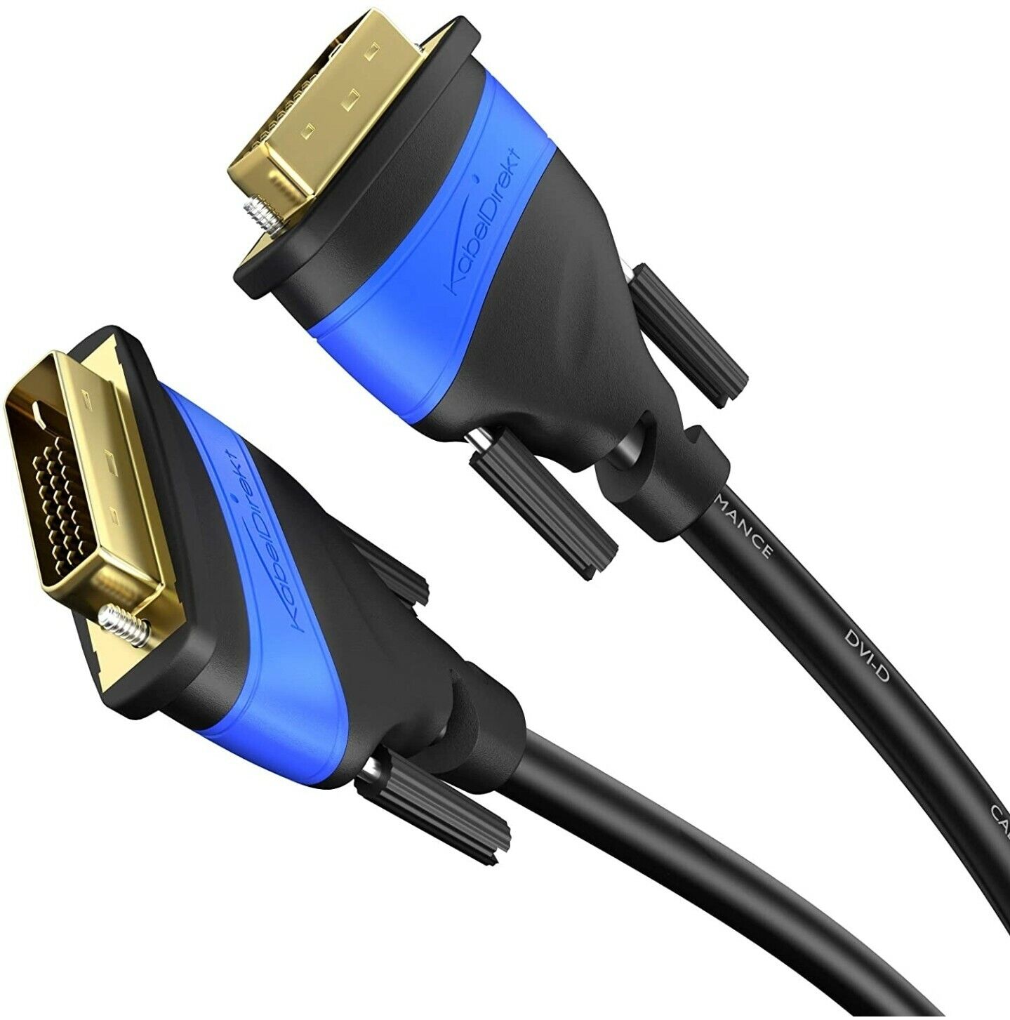 KabelDirekt – DVI to DVI Dual Link Cable (25 feet) DVI-D 24+1 High Resolution...