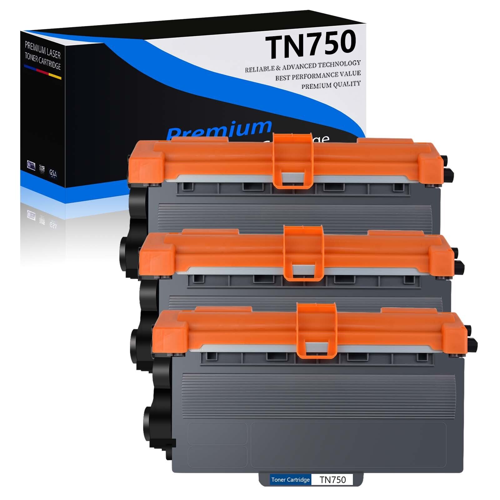 3PK High Yield TN750 TN720 Toner Cartridge Fit for Brother DCP-8155DN HL-6180DWT