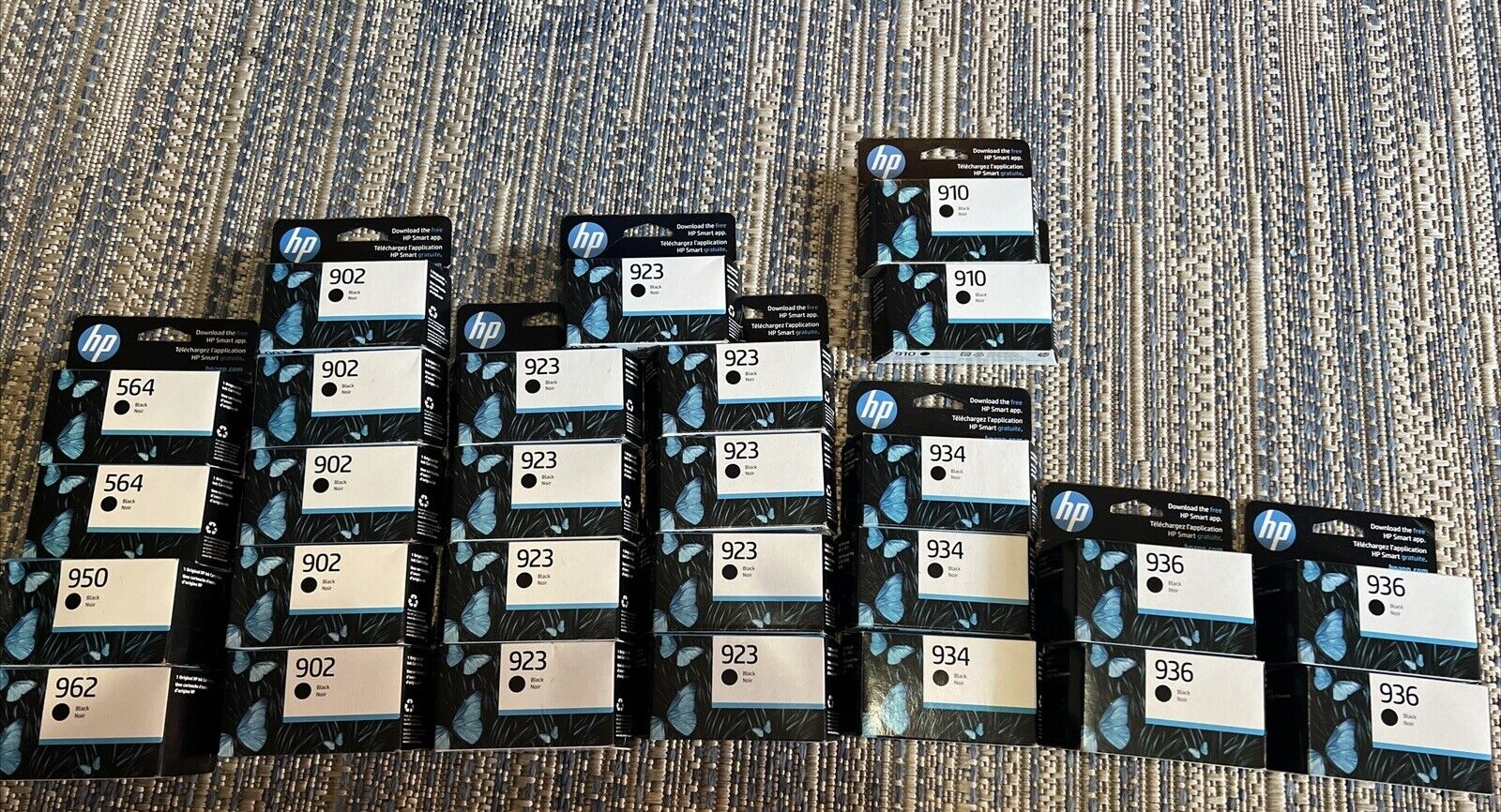 Lot of 24 Genuine HP Black Ink Cartridge Exp: 2025 & 2026 New & Sealed