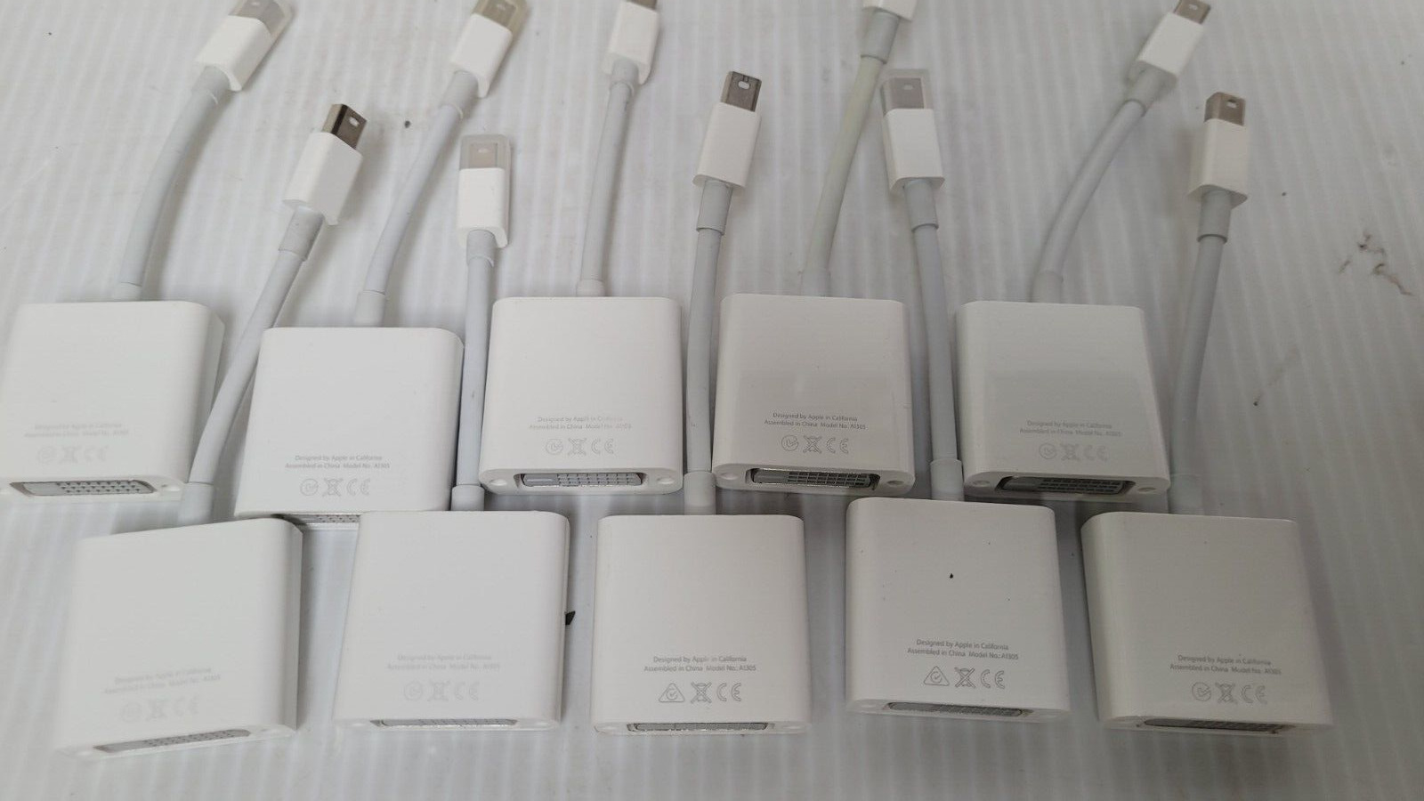 Lot of 10x Apple A1305 Thunderbolt Mini DisplayPort to DVI Adapter