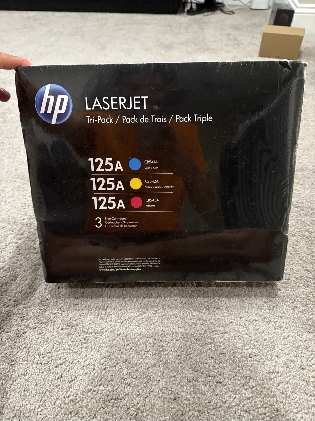 HP 125A LaserJet Toner Tri-Pack Cyan Yellow Magenta CB541A CB542A CB543A New