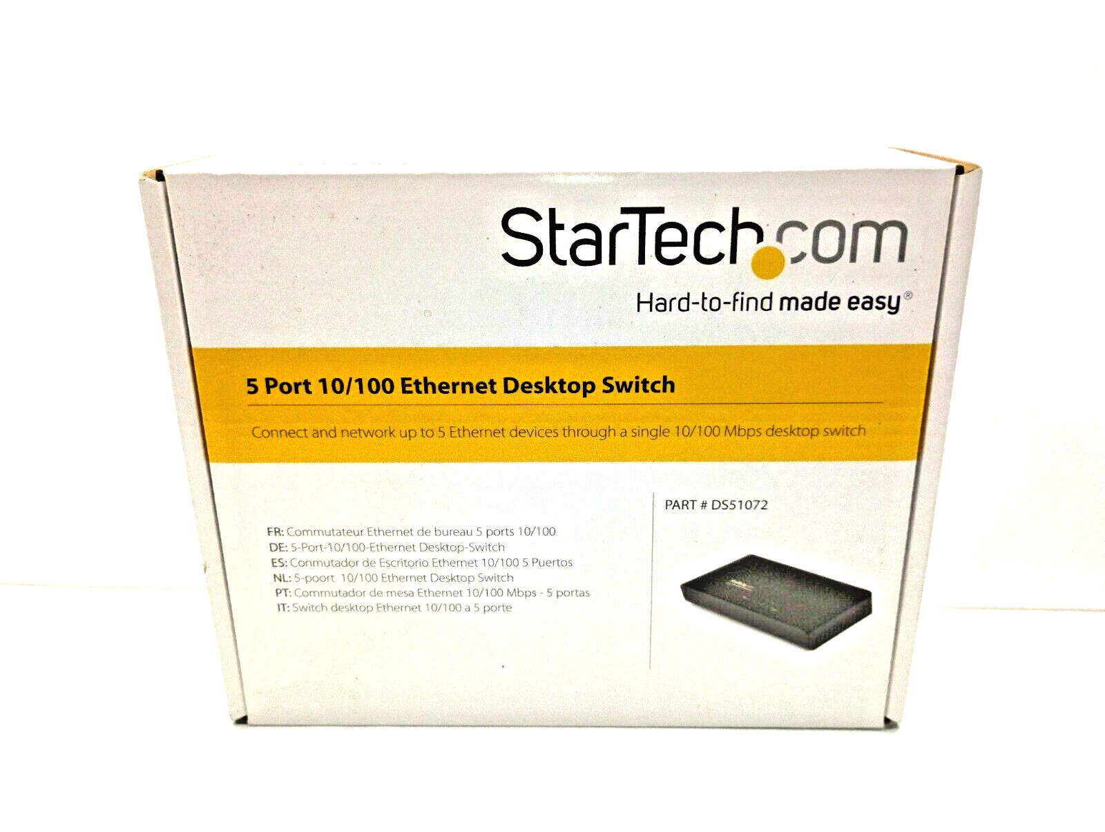 NEW StarTech.com DS51072 Unmanaged 5-Port Fast Ethernet Switch, unopened package