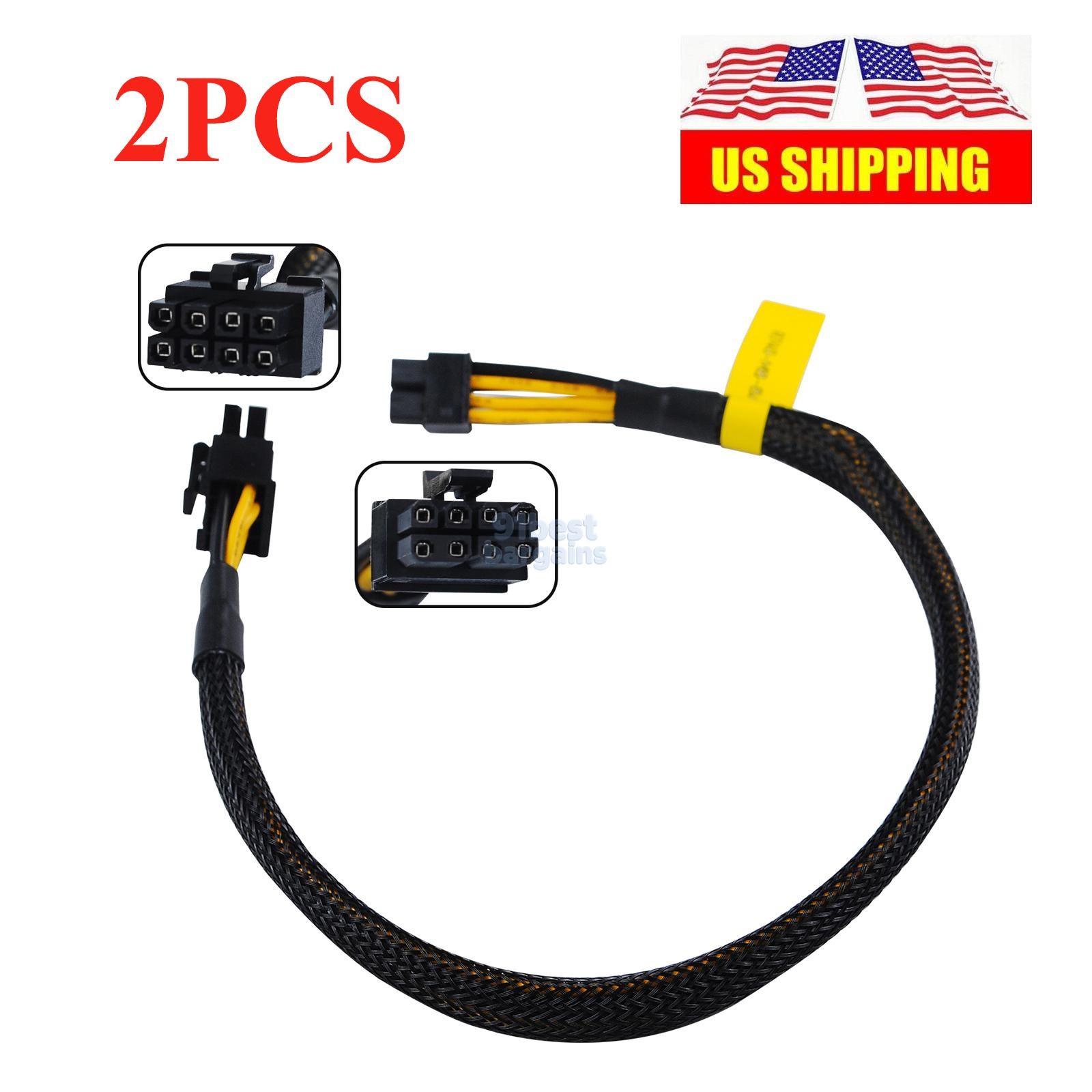 Mini 8 Pin to 8 Pin GPU Power Cable For DELL R740 R740XD Server 04VPD3 (2pcs)