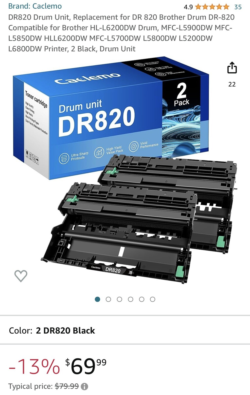 Printer Ink DR820 Drum Unit