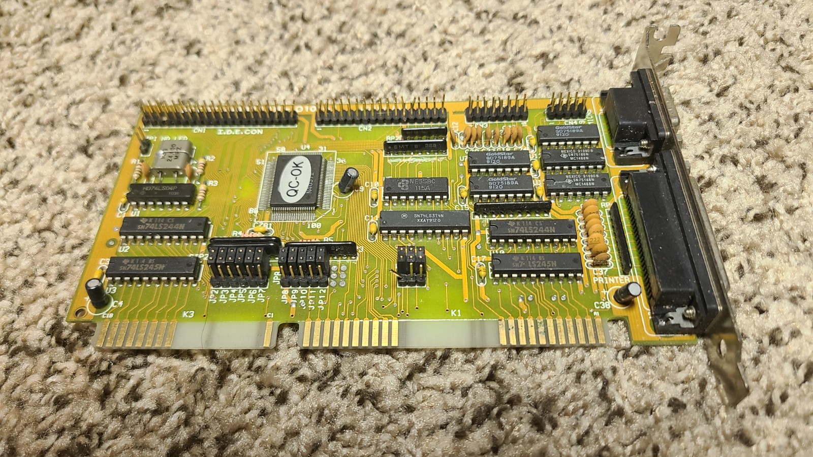 Biostar ISA Multi I/O Vintage PC Floppy / Controller Card FI33290U-IO101-2