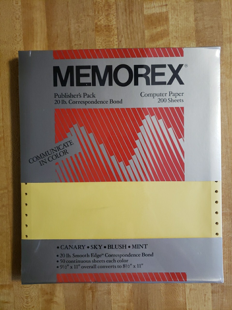 Memorex Publishers Pack Computer Paper 200 Sheets 9 1/2" X 11"