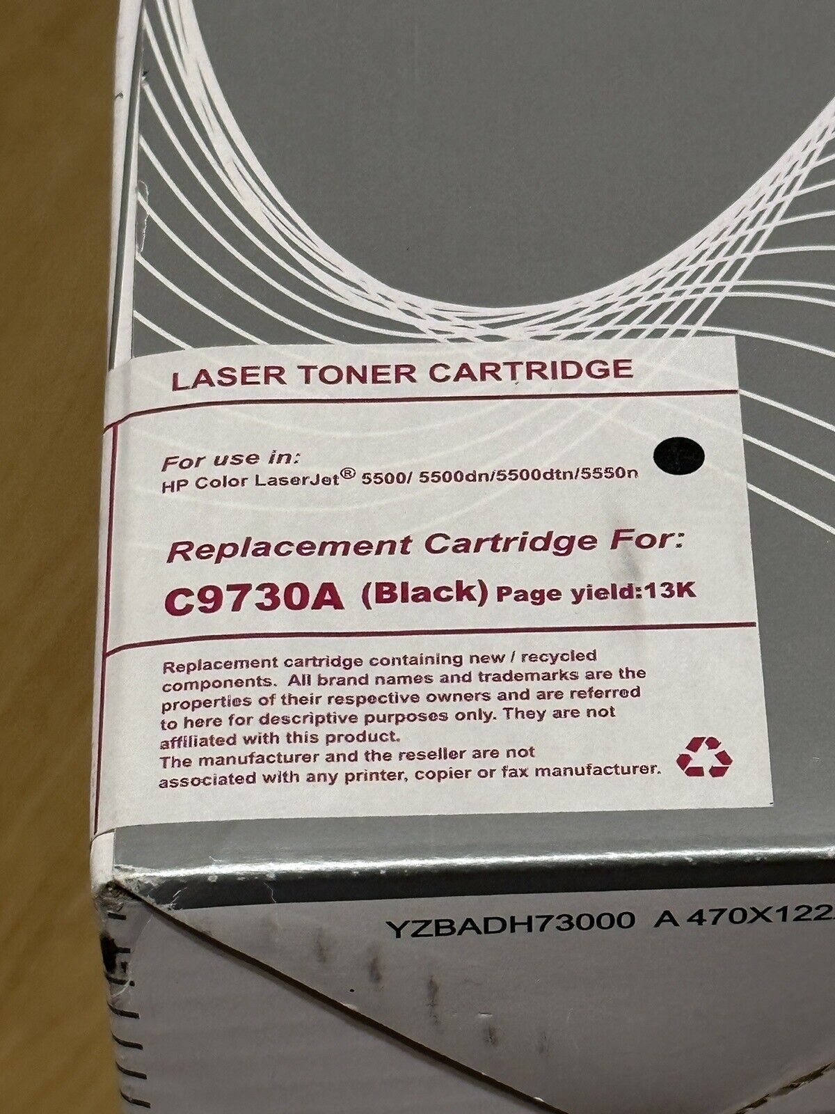 Compatible for HP C9730A Black Toner Cartridge 13000 Page Yield - Sealed