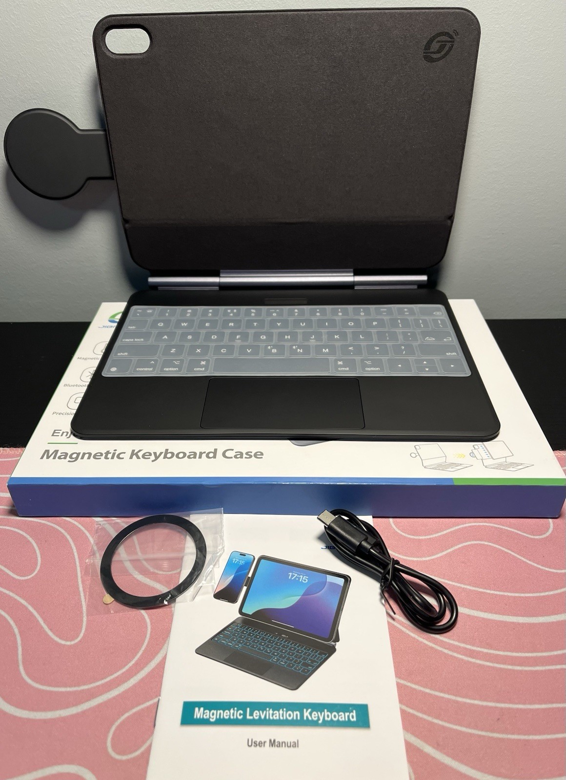 JibRealg Magnetic Keyboard Case Apple iPad 10,11th(A16, 2025) W/ Phone Stand BT