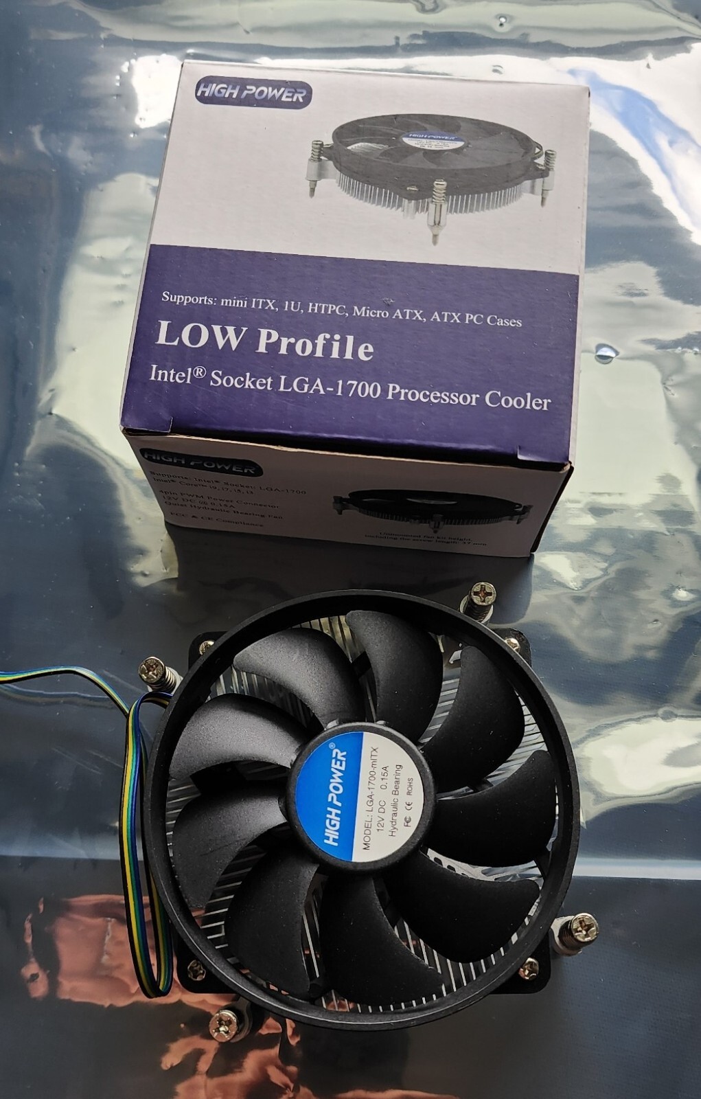 HIGH POWER® Low Profile 1U/miniITX Intel Socket LGA1700 CPU Cooling Heatsink Fan