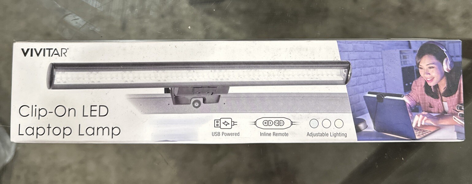 Vivitar Clip On Led Laptop Lamp Usb Powered and Adjustable Lighting 