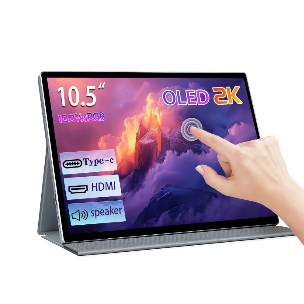 10.5" OLED Portable Monitor UHD 60Hz Display HDMI USB-C Secondary Display Screen
