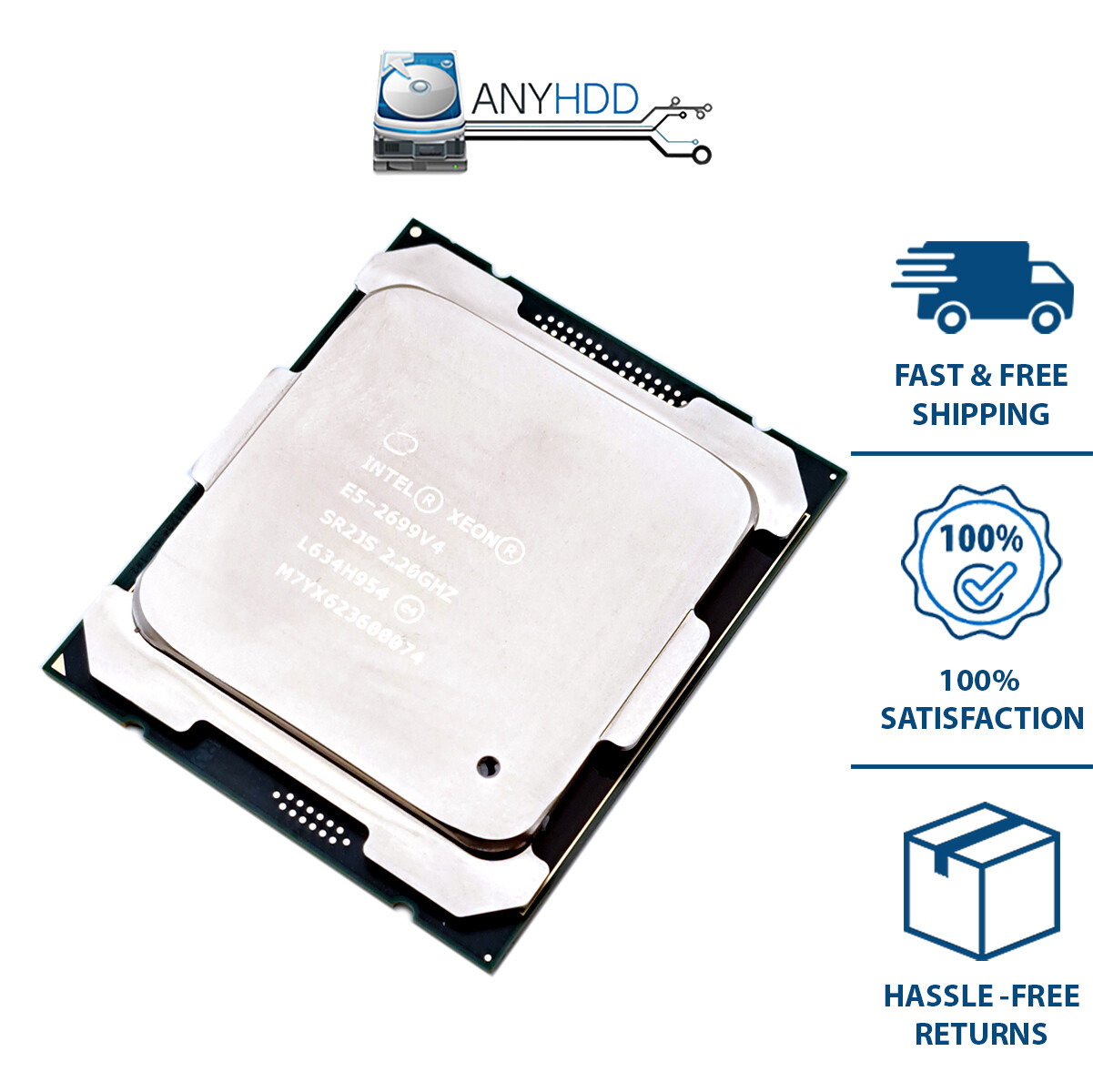 Intel Xeon E5-2699 V4 Processor – 22 Cores, 2.2GHz, LGA 2011-3 (Used)
