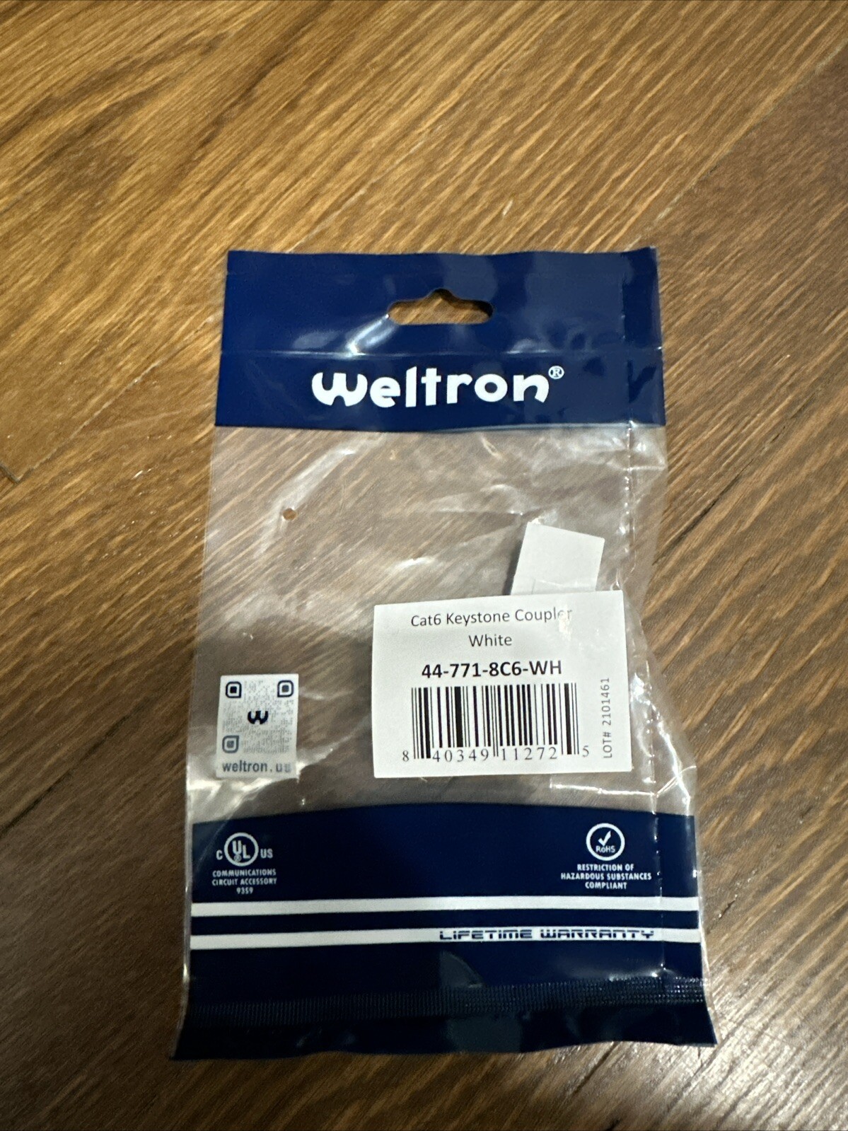 Weltron CAT6 Keystone Coupler - 44-771-8c6-wh