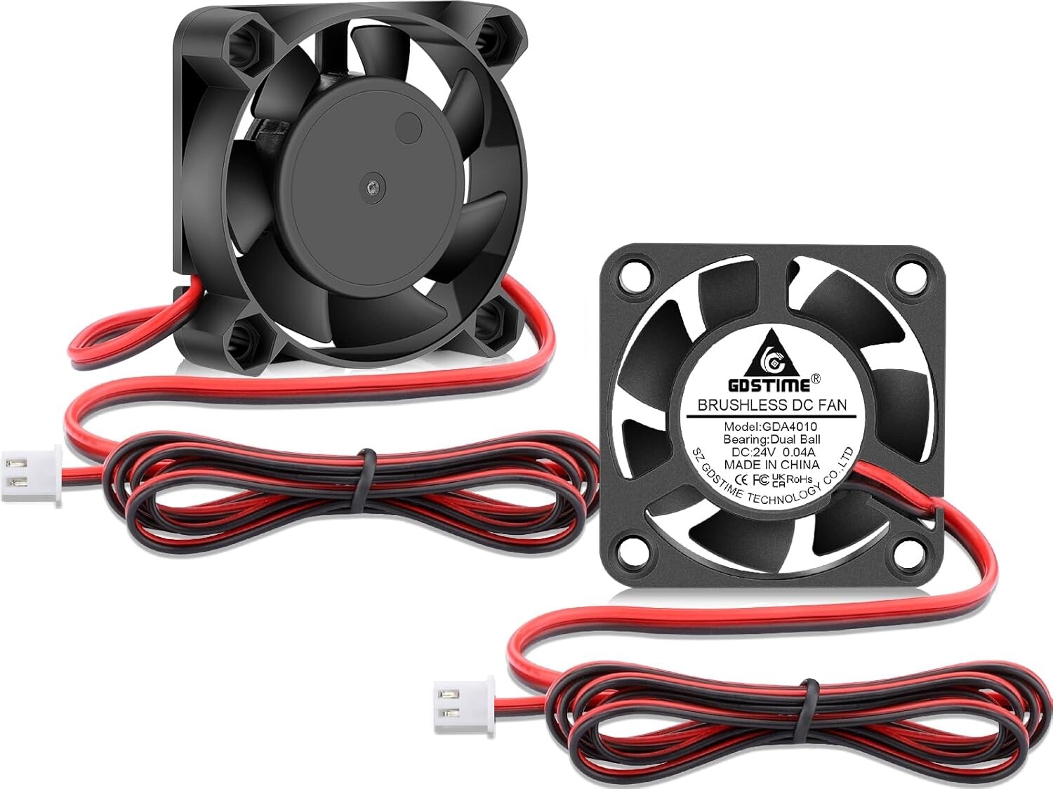 2+2 -Pack Cooling Fans DC 24V Brushless, Dual Ball Bearing Hot End