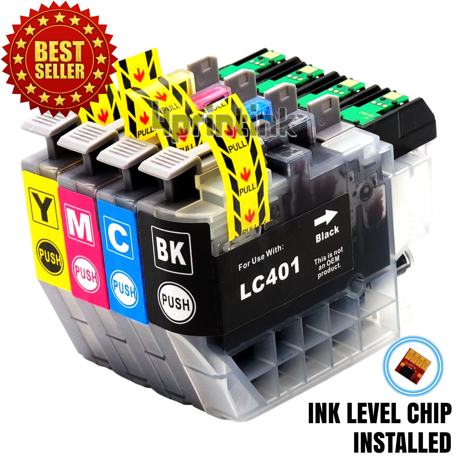 4pk LC401 LC-401 Ink Cartridges for Brother MFC-J1010DW MFC-J1012DW MFC-J1170DW