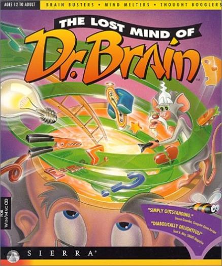 The Lost Mind of Dr Brain PC MAC CD solve problem laboratory puzzle labs game