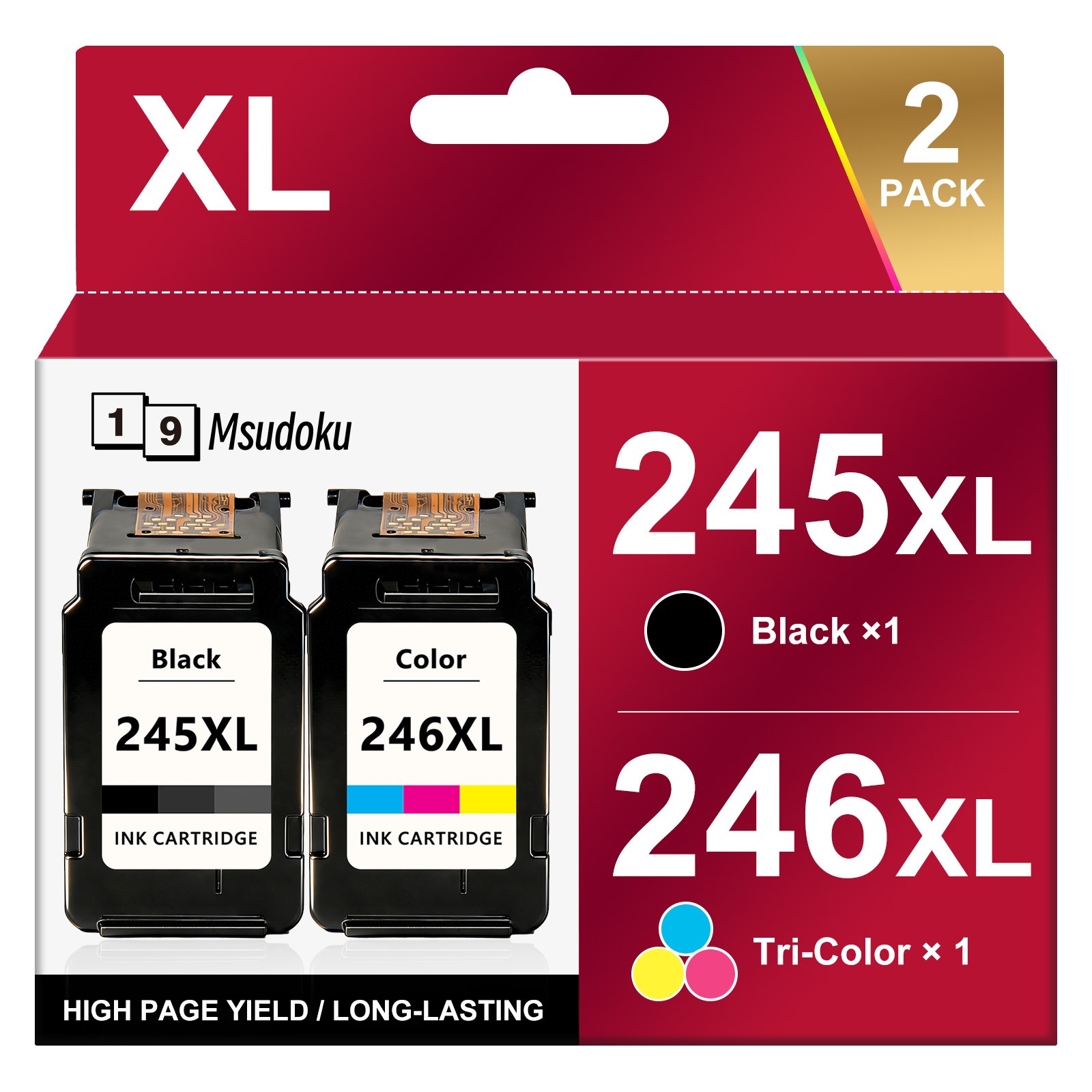 2PK PG-245XL CL-246XL Ink Cartridge for Canon 245 246 Pixma MG2522 TS3322 TR4522