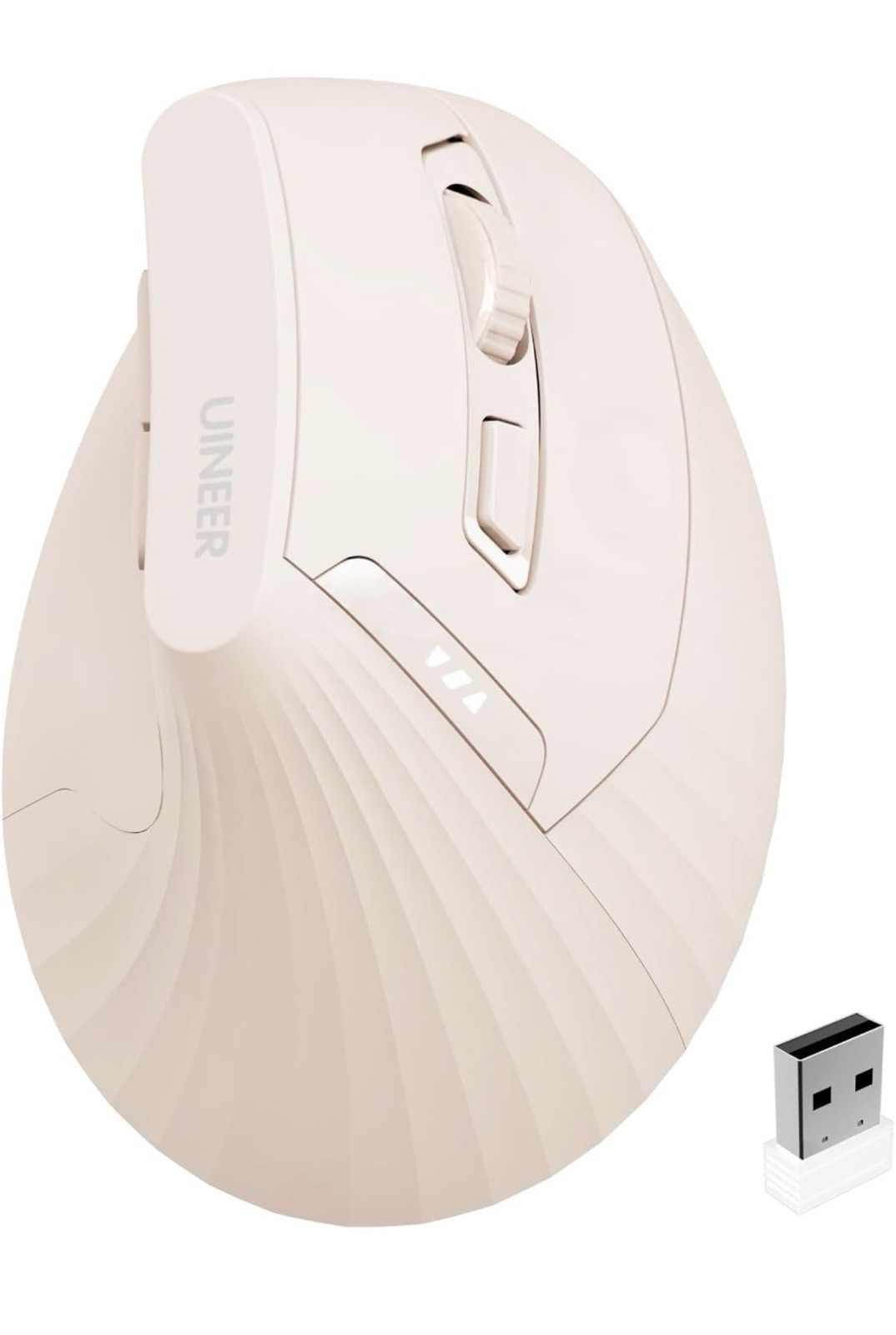 UINEER A06P  Vertical Wireless Ergonomic Optical Mouse 6-Button Pink