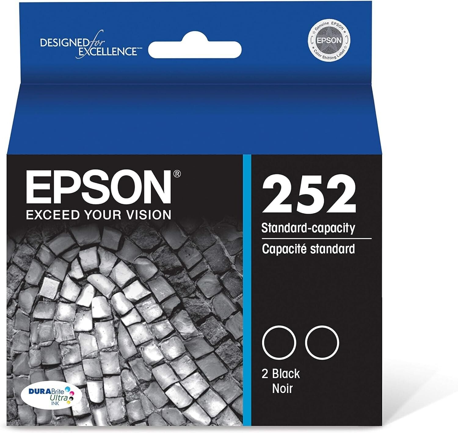EPSON 252 DURABrite Ultra Ink Standard Capacity Black Dual Cartridge Pack