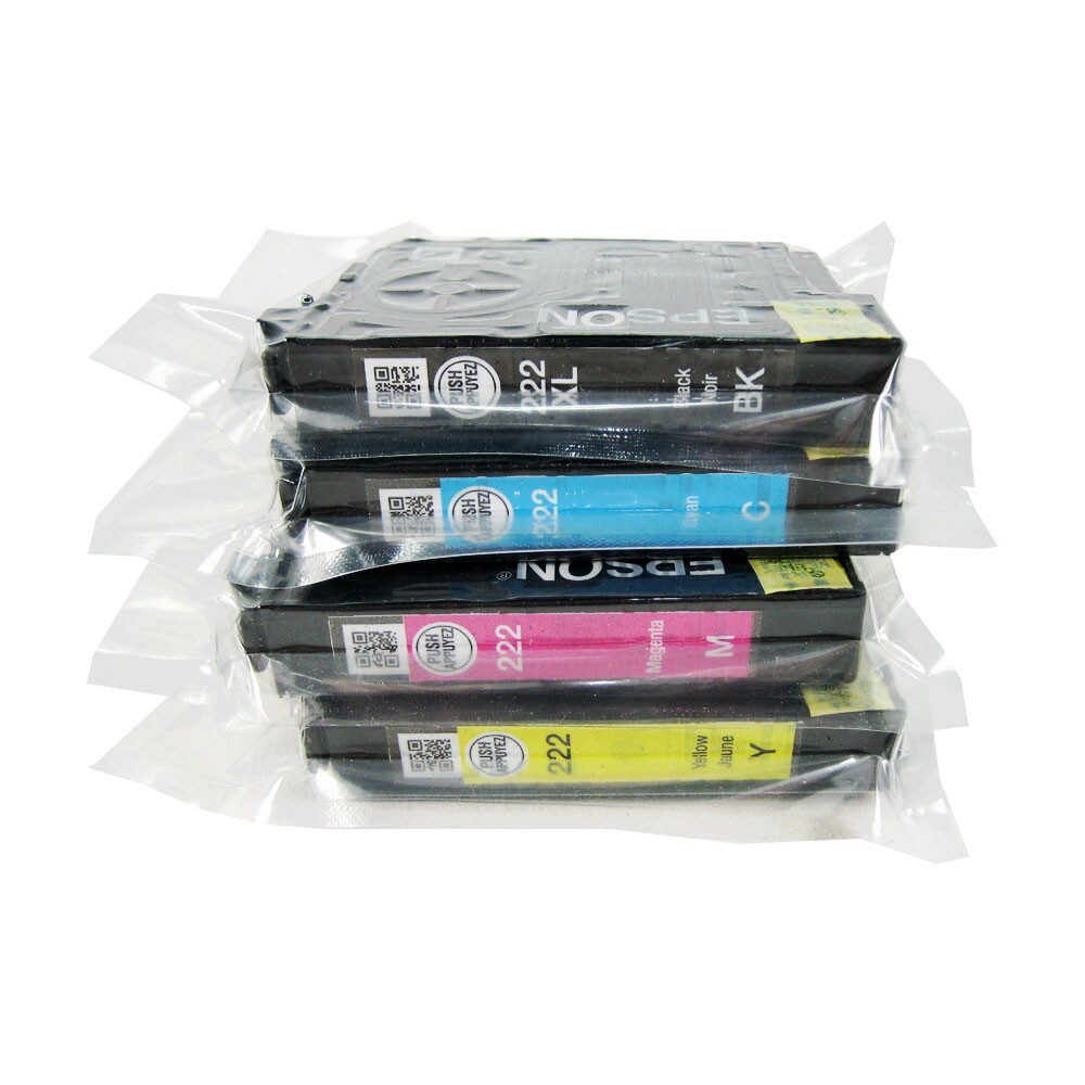 4PK Genuine Epson 222XL Black & 3 Standard Color Ink Cartridges XP-5200 WF-2960