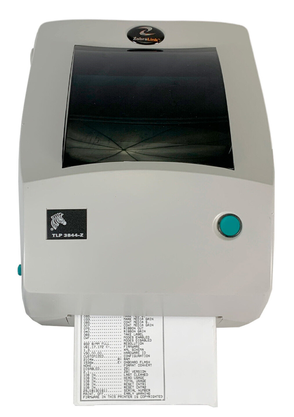Zebra TLP3844-Z Thermal Transfer Barcode Printer 300Dpi USB NO AC Adapter