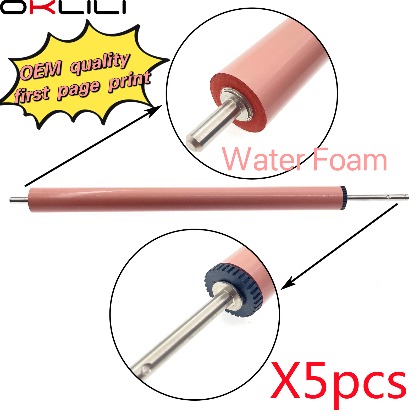 5pcs X OEM Fuser Lower Pressure Roller for HP M377 M477 M452 M454 M455 M479 M480