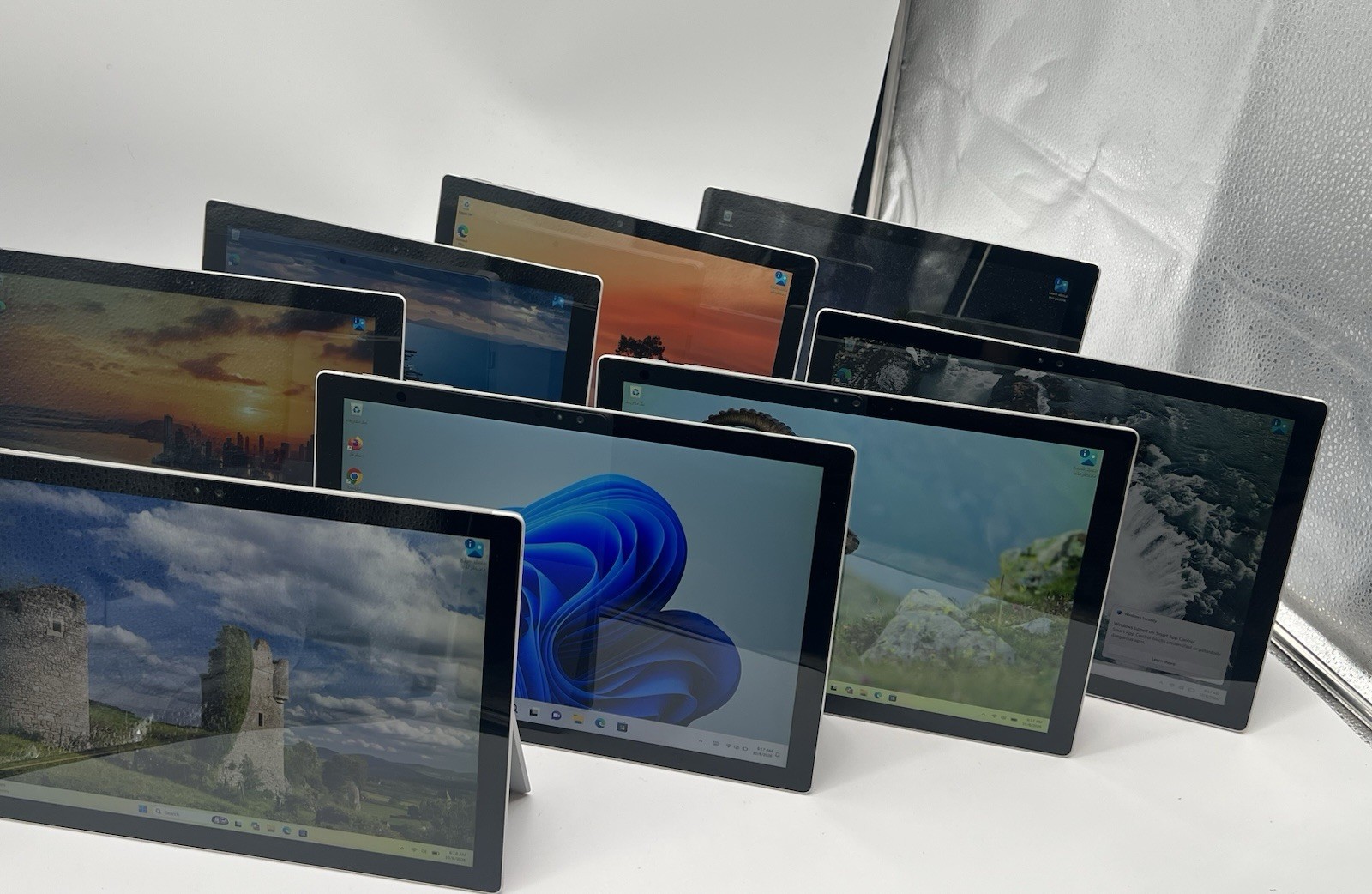 Lot of 9 Microsoft Surface Pro 3, 4, 5, 6 & Go 4-16GB RAM 128-512GB SSD Win 11
