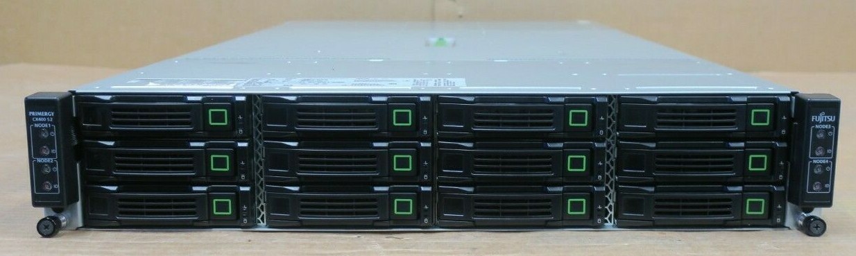 Fujitsu CX400 S2 4-Node 2U Server 8 x Intel XEON Ten-Core E5-2660v2 128GB RAM