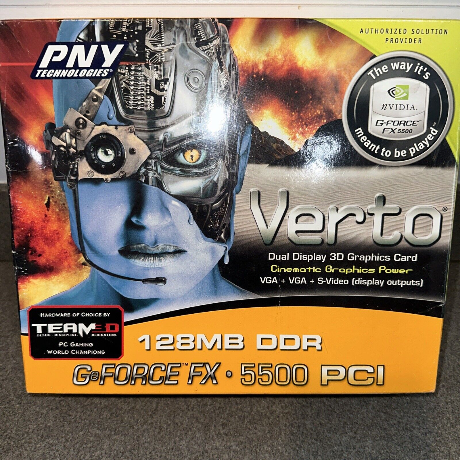 PNY Technologies Fx5500 VERTO Dual Display 3-D Graphics Card brand new