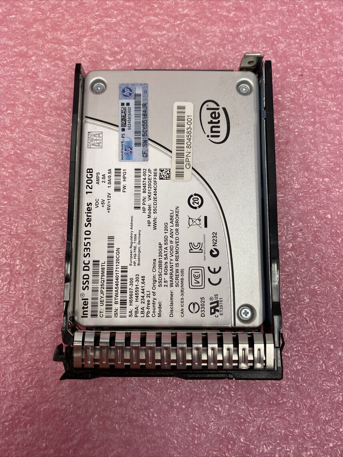 805362-001 HP 120GB SOLID STATE DRIVE 2.5IN 804581-B21