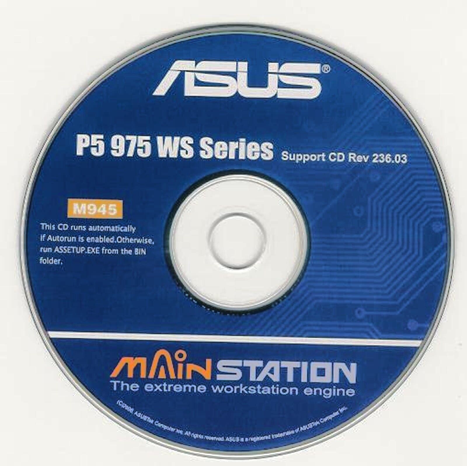 ASUS P5W64 WS PRO Motherboard Drivers Installation Disk M945