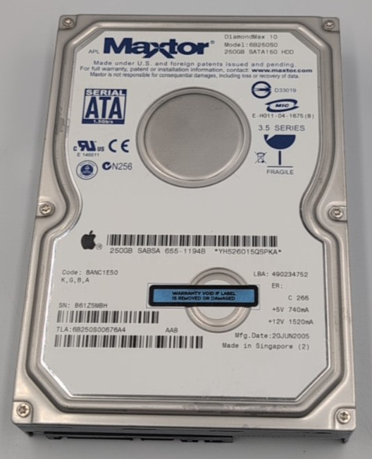 Maxtor DiamondMax 10 250GB Internal 7200 RPM - 3.5" - 6L250S0 - HDD