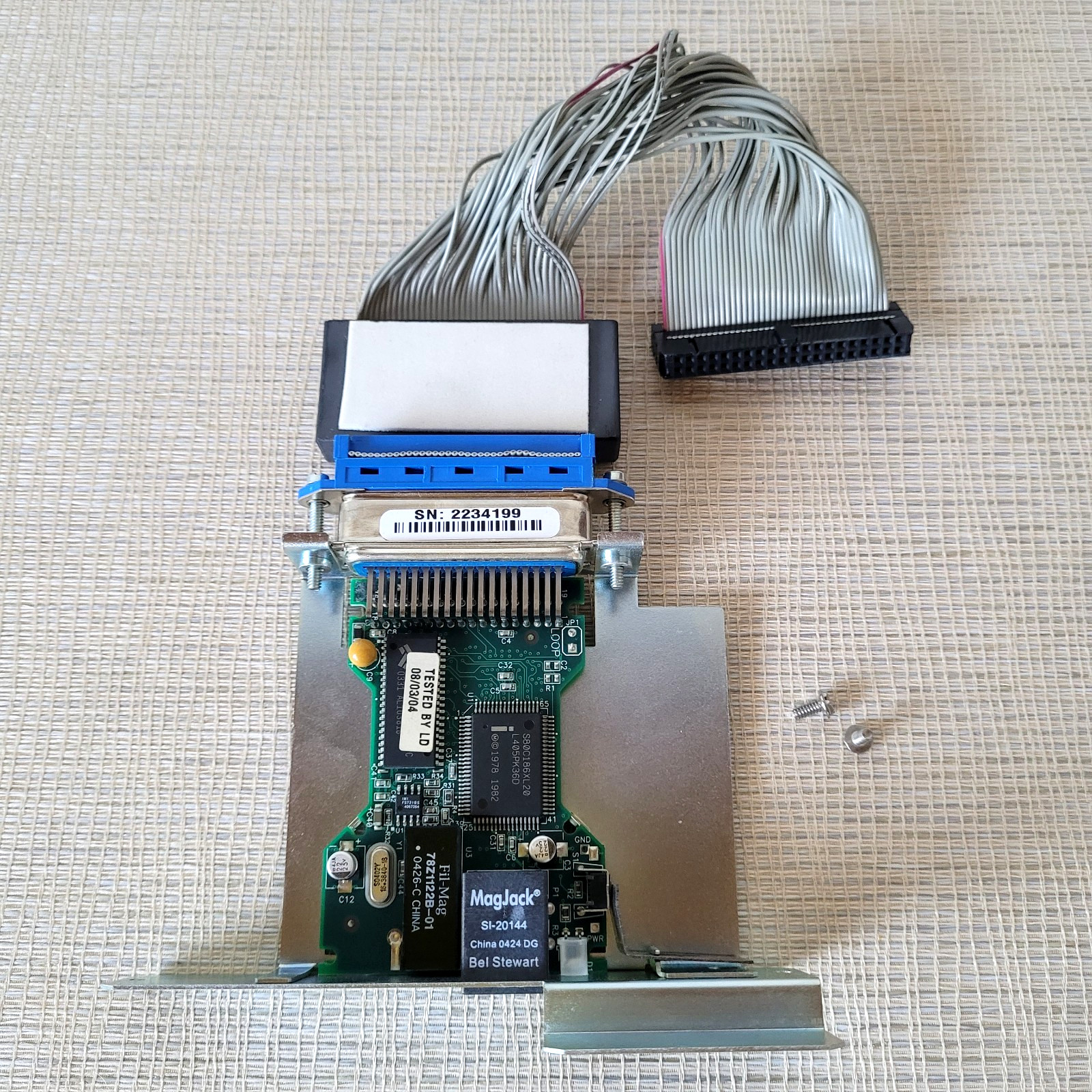 Zebra 105SL Printer Server Network Card Zebranet 34011-002 Magjack Gen 1 TESTED