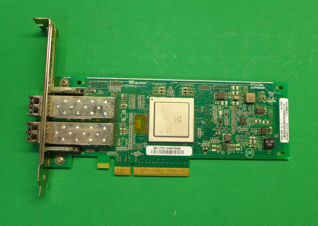 GENUINE QLogic Dual Port 8GB Fiber Channel PCIe Adapter Card PX2810403-01