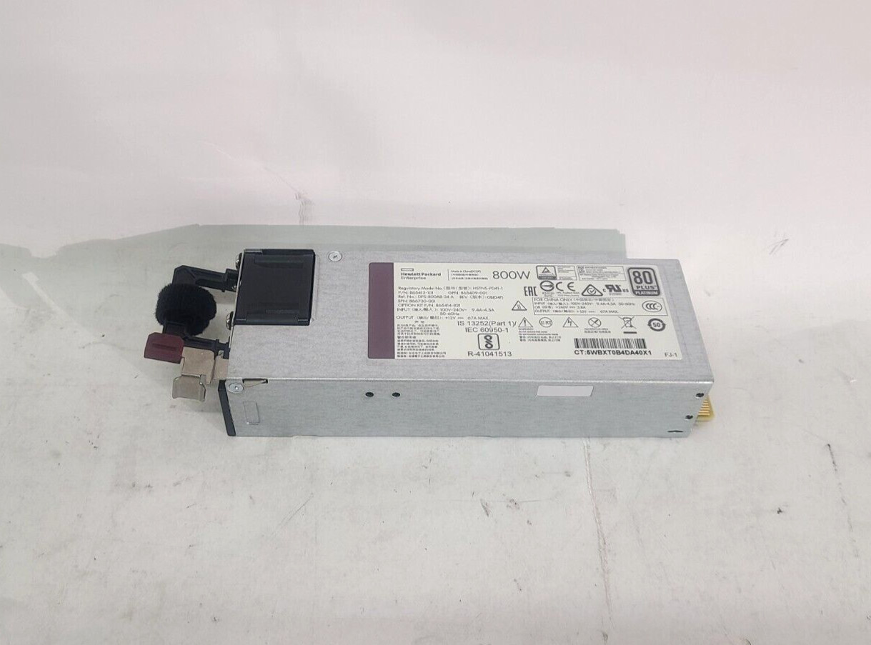 HP HSTNS-PD41-1 865412-101 800W Platinum Power Supply 865409-001