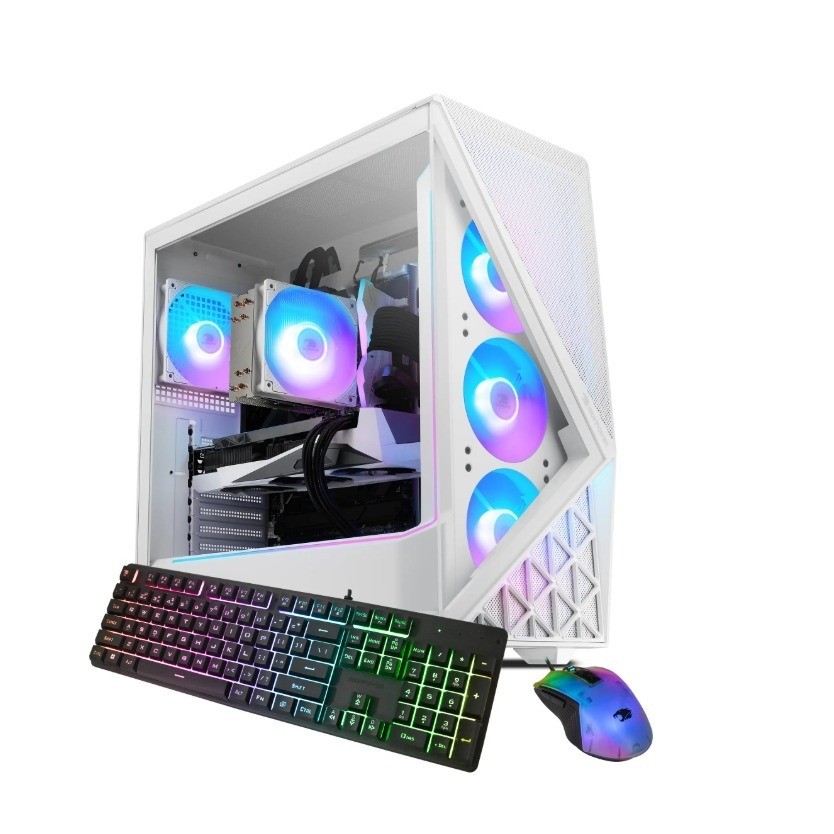 iBUYPOWER SWA7R6601 Slate 9 Mesh Gaming Case - White - MSRP $1,749.99