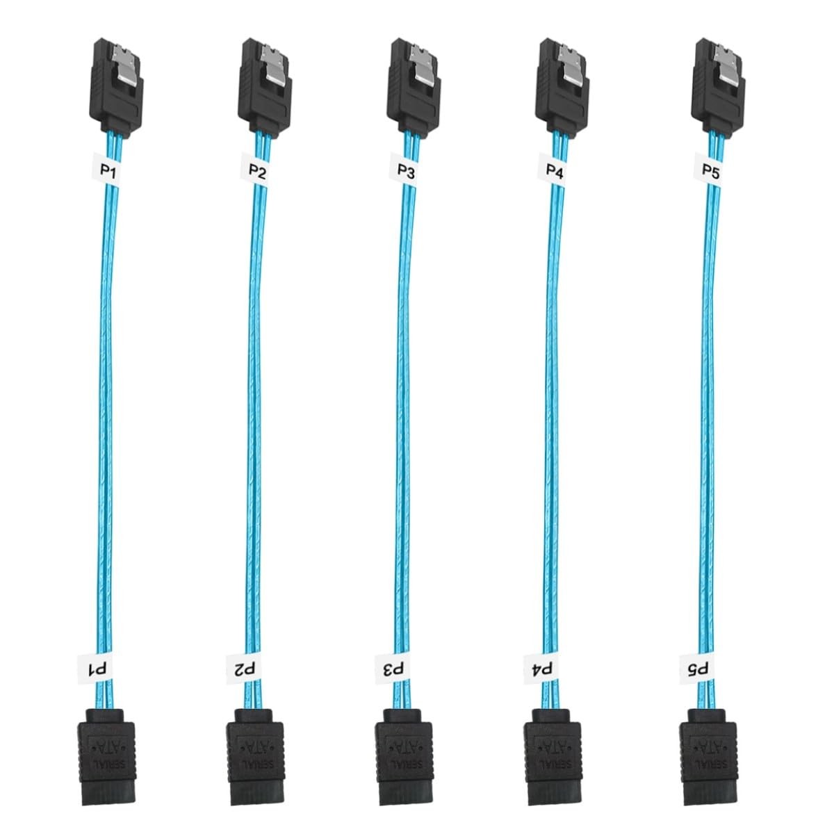 5Pack SATA III Cable8 inch Short-SATA Cable Thin 0.2M, Straight Flexible 6Gb ...